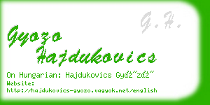 gyozo hajdukovics business card